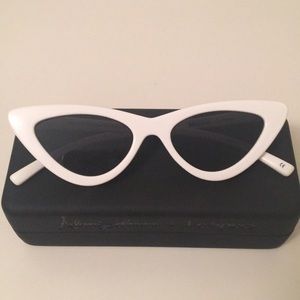 Le Specs The Last Lolita White Sunglasses
